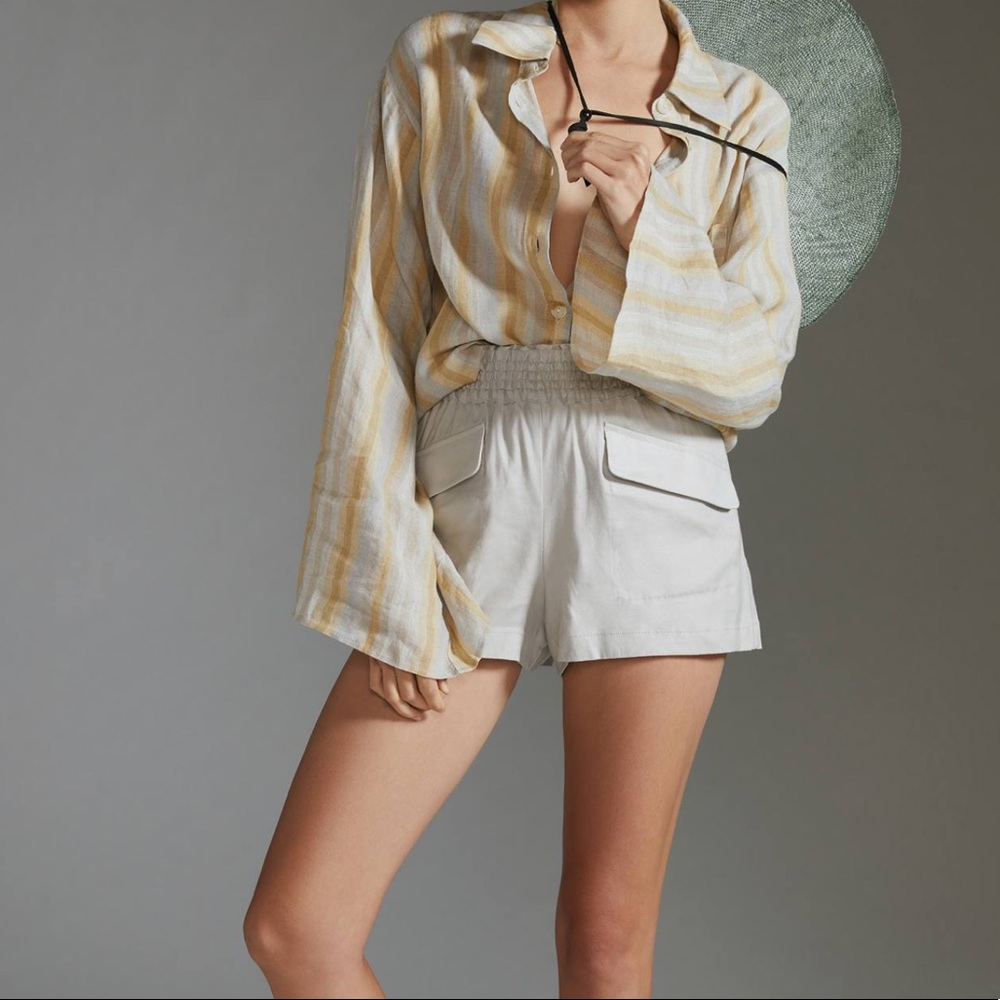 NWT Anthropologie Maeve Linen A-Line Shorts